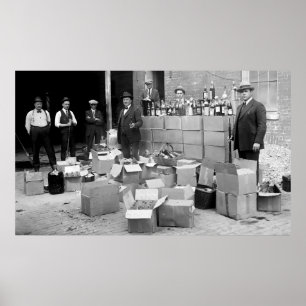 VERBODSINSTANTIE - FEDERALE AGENT RAID 1922 POSTER