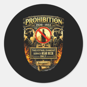 Verbodsperiode Jaren 1920 Speakeasy Amerikaanse Ge Ronde Sticker