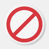 Verbodsteken/geen symbool magneet (Voorkant)