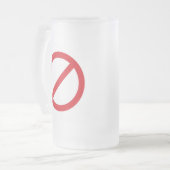 Verbodsteken/geen symbool matglas bierpul (Voorkant links)