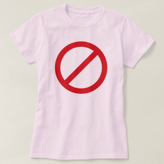 Verbodsteken/geen symbool t-shirt (Design voorkant)