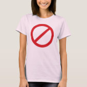 Verbodsteken/geen symbool t-shirt (Voorkant)