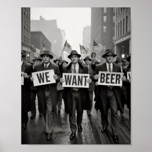  verbodstijd: we willen bierprotestmars poster