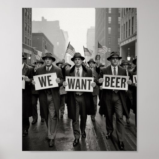  verbodstijd: we willen bierprotestmars poster (Voorkant)