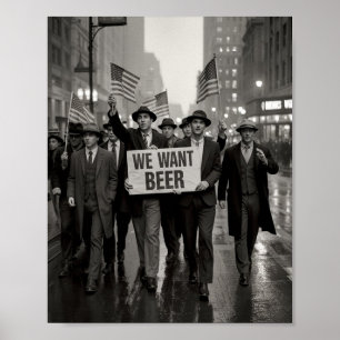  verbodstijd: we willen bierprotestmars poster