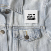 VERBOEKEN LEZEN VIERKANTE BUTTON 5,1 CM (In situ)