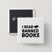 VERBOEKEN LEZEN VIERKANTE BUTTON 5,1 CM (Voorkant /achterkant)