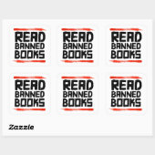 VERBOEKEN LEZEN VIERKANTE STICKER (Vel)