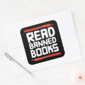 VERBOEKEN LEZEN VIERKANTE STICKER (Envelop)