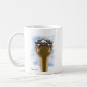 Verbolgen Struisvogel Cartoon Koffiemok