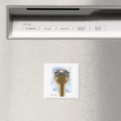 Verbolgen Struisvogel Cartoon Magneet (Insitu (Vaatwasser))