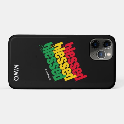 VERBONDEN AAN IMPRESS Monogram Case-Mate iPhone Case (Achterkant (horizontaal))