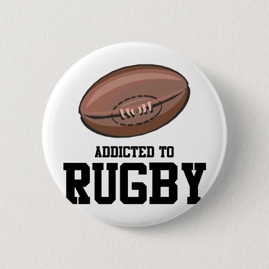 Verbonden aan Rugby Ronde Button 5,7 Cm (Voorkant)