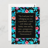 Verbonden deelstaat Deuteronomie 8 Bijbelverse Briefkaart (Voorkant / Achterkant)