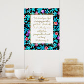 Verbonden deelstaat Deuteronomie 8 Bijbelverse Poster (Keuken)