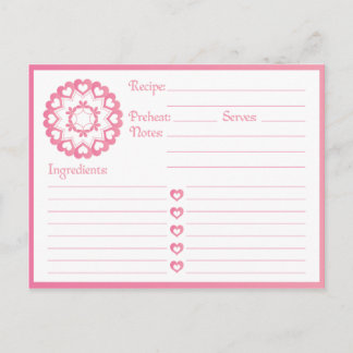 Verbonden door Love Pink Recipcard Briefkaart