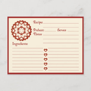 Verbonden door Love Recipe Card Briefkaart