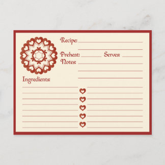 Verbonden door Love Recipe Card Briefkaart