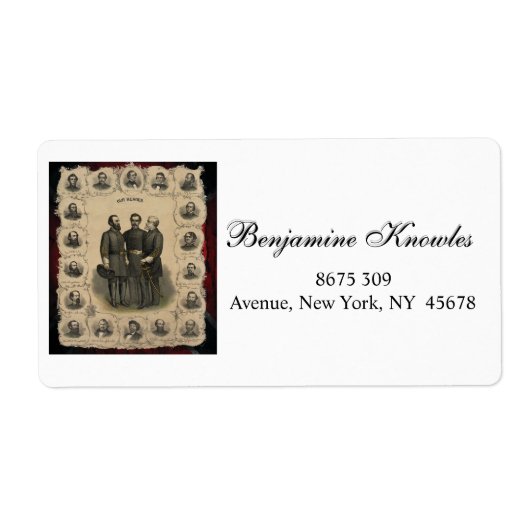 Verbonden generaals Burgeroorlog 🎖️⚔️ Helden Etiket (Voorkant)