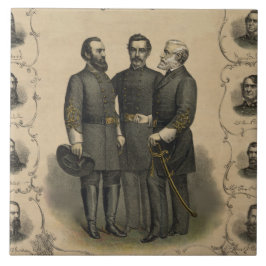 Verbonden generaals Burgeroorlog 🎖️⚔️ Helden Tegeltje