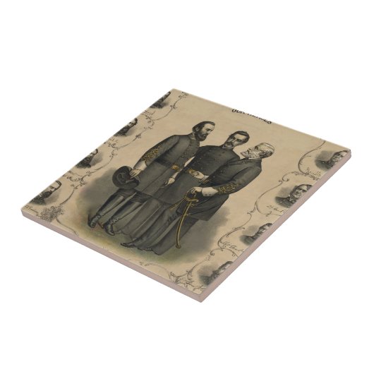 Verbonden generaals Burgeroorlog 🎖️⚔️ Helden Tegeltje (Zijkant)