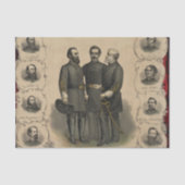 Verbonden generaals Burgeroorlog 🎖️⚔️ Helden Tissuepapier (Voorkant)