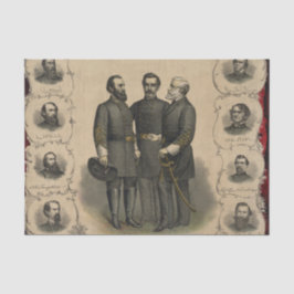 Verbonden generaals Burgeroorlog 🎖️⚔️ Helden Tissuepapier