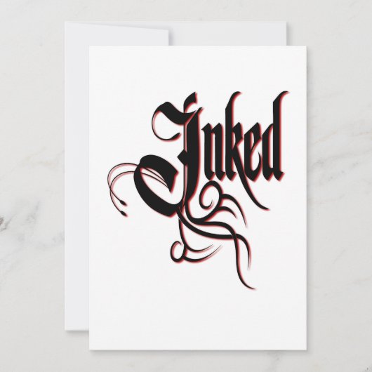 Verbonden Geweldige Tattoo artiest en Lover Kaart (Voorkant)