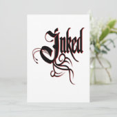 Verbonden Geweldige Tattoo artiest en Lover Kaart (Staand voorkant)