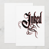 Verbonden Geweldige Tattoo artiest en Lover Kaart (Voorkant / Achterkant)