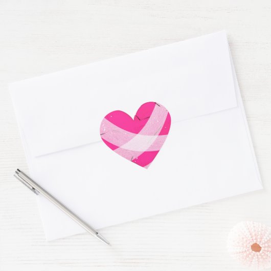 Verbonden Hart Valentijnsdag Sticker (Envelop)