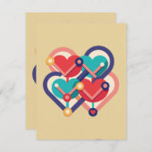 Verbonden harten informatiekaartje (Voorkant / Achterkant)
