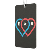 Verbonden harten. Letters kunnen worden aangepast Luchtverfrisser (Links)