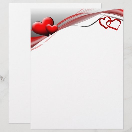 Verbonden hartenpapier (Voorkant / Achterkant)