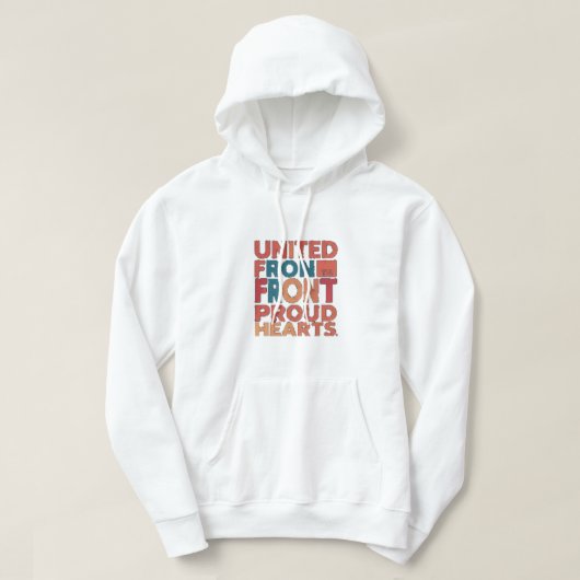 Verbonden in doel, gebonden door hart hoodie (Design voorkant)
