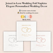 Verbonden in Love Wedding Folie Servetten