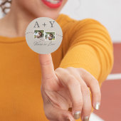 Verbonden Initialen en verhaallijn Ronde Sticker