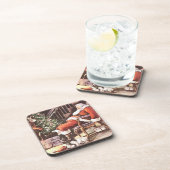 Verbonden kerstset van kurkOnderzetters Drankjes Onderzetter (Rechterzijde)