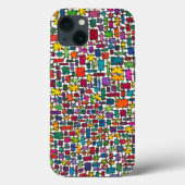 Verbonden kleurrijke blokken Case-Mate iPhone case (Achterkant)