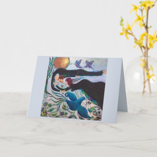 Verbonden Liefhebbende Romantische Fantasievolle K Kaart (Gele Bloem)