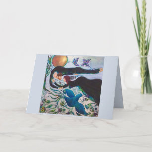 Verbonden liefhebbers Romantische grillige kunst Kaart