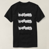 Verbonden lijstkatten die elkaar binden t-shirt (Design voorkant)