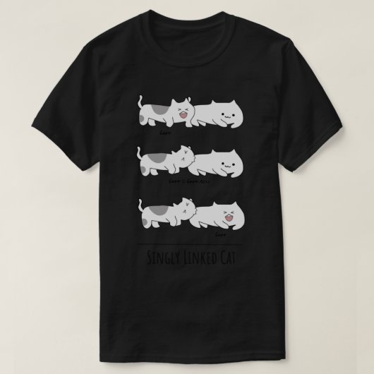 Verbonden lijstkatten die elkaar binden t-shirt (Design voorkant)