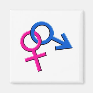 Verbonden Man en Vrouw Symbolen Magnet 003