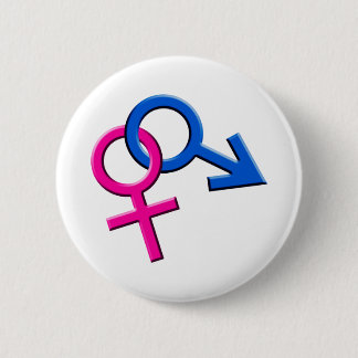 Verbonden Mannelijke en Vrouw Symbolen Button 003