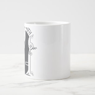 Verbonden met de slagers grote koffiekop