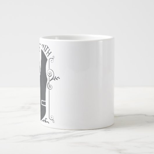 Verbonden met de slagers grote koffiekop (Voorkant)