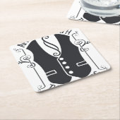 Verbonden met de slagers kartonnen onderzetters (Schuin)