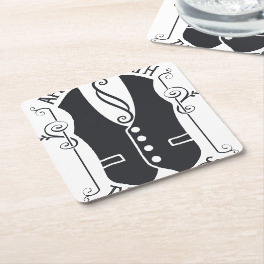 Verbonden met de slagers kartonnen onderzetters (Schuin)