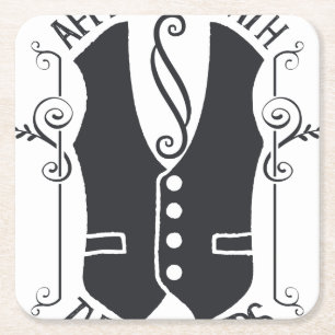 Verbonden met de slagers kartonnen onderzetters